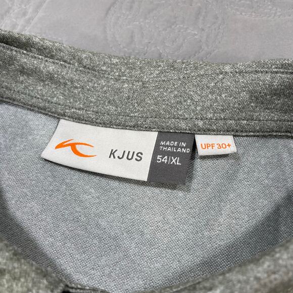 KJUS Shirt Mens X Large 54 UPF 30+‎ Grey Golf Polo Performance Tech Stretch - Picture 3 of 9